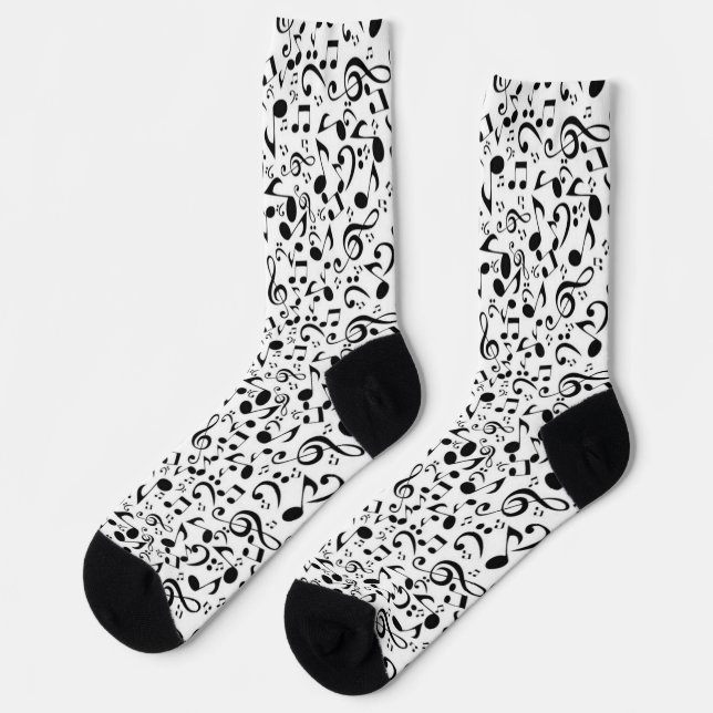 Music pattern socks (Left)
