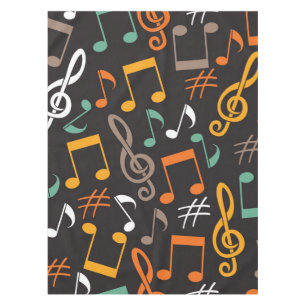 Music pattern tablecloth