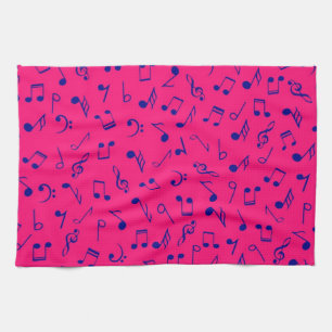 Music pattern tea towel