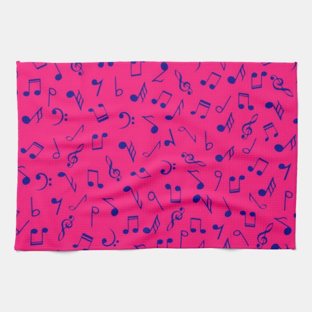 Music pattern tea towel (Horizontal)