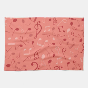 Music pattern tea towel