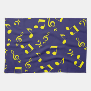 Music pattern tea towel