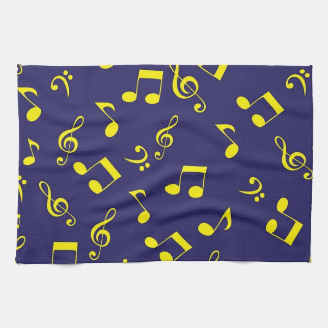 Music pattern tea towel (Horizontal)