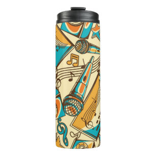 Music pattern thermal tumbler
