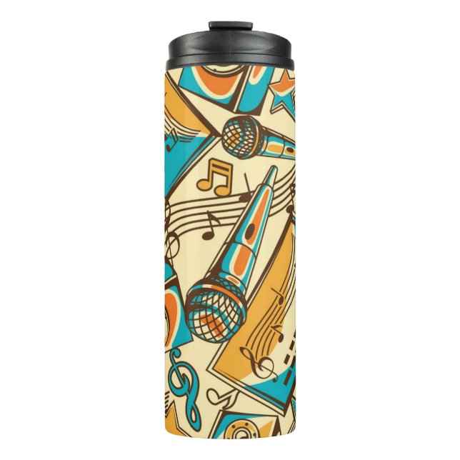 Music pattern thermal tumbler (Front)