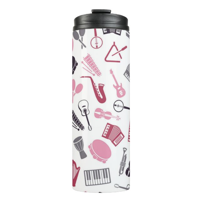 Music pattern thermal tumbler (Front)