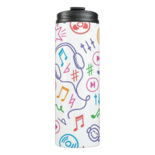 Music pattern thermal tumbler