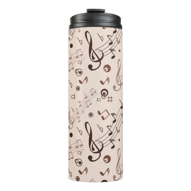 Music pattern thermal tumbler (Front)