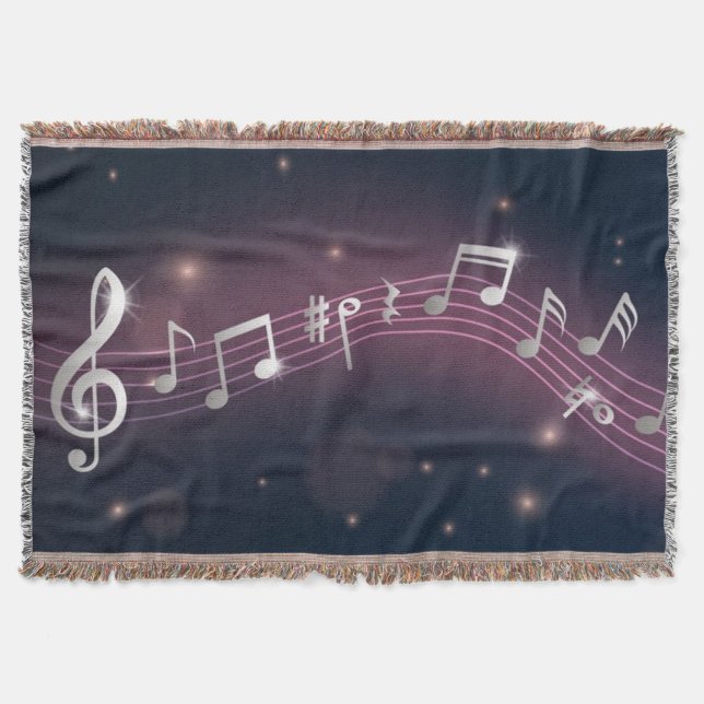 Music pattern throw blanket (Front)