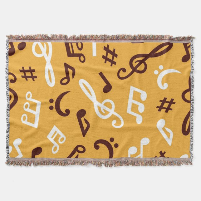 Music pattern throw blanket (Front)