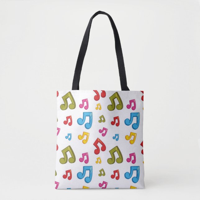 Music pattern tote bag (Front)