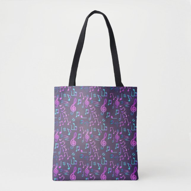 Music pattern tote bag (Front)