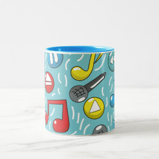 Music pattern Two-Tone coffee mug