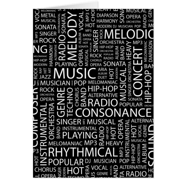 MUSIC pattern word cloud (Front)