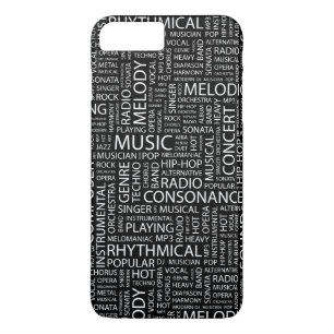 MUSIC pattern word cloud iPhone 8 Plus/7 Plus Case