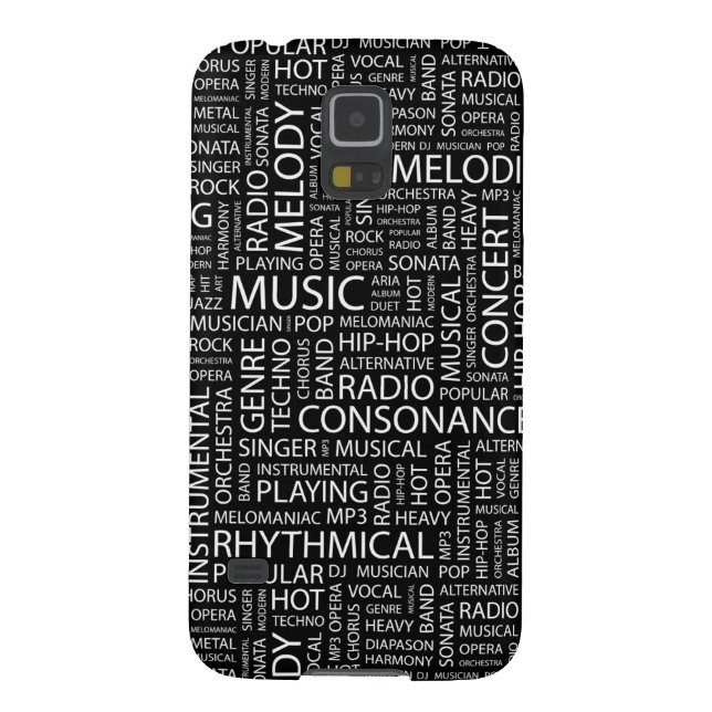 MUSIC pattern word cloud Case-Mate Samsung Galaxy Case (Back)