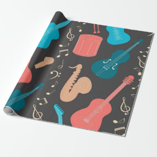 Music pattern wrapping paper