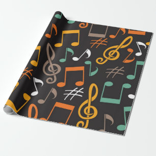 Music pattern wrapping paper