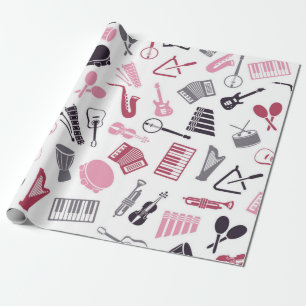Music pattern wrapping paper