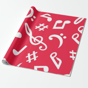 Music pattern wrapping paper