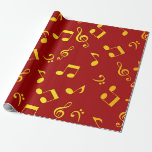 Music pattern wrapping paper