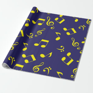 Music pattern wrapping paper