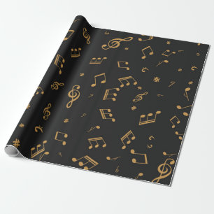 Music pattern wrapping paper