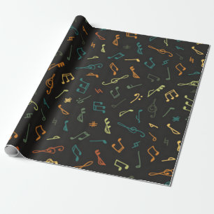 Music pattern wrapping paper