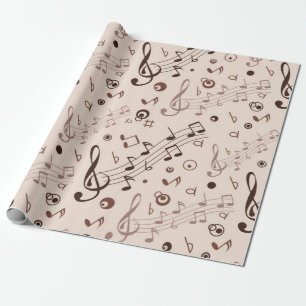 Music pattern wrapping paper