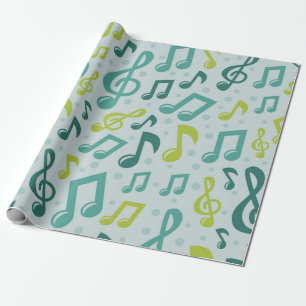 Music pattern wrapping paper