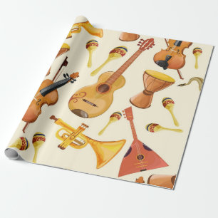 Music pattern wrapping paper