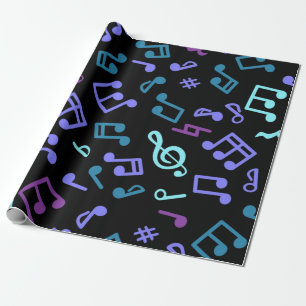 Music pattern wrapping paper