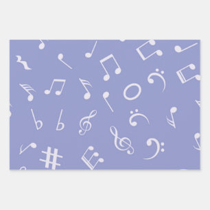 Music pattern wrapping paper sheet