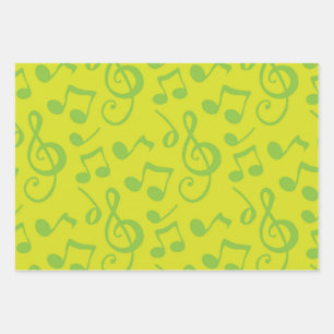 Music pattern wrapping paper sheet