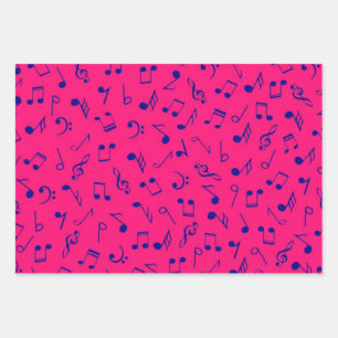 Music pattern wrapping paper sheet