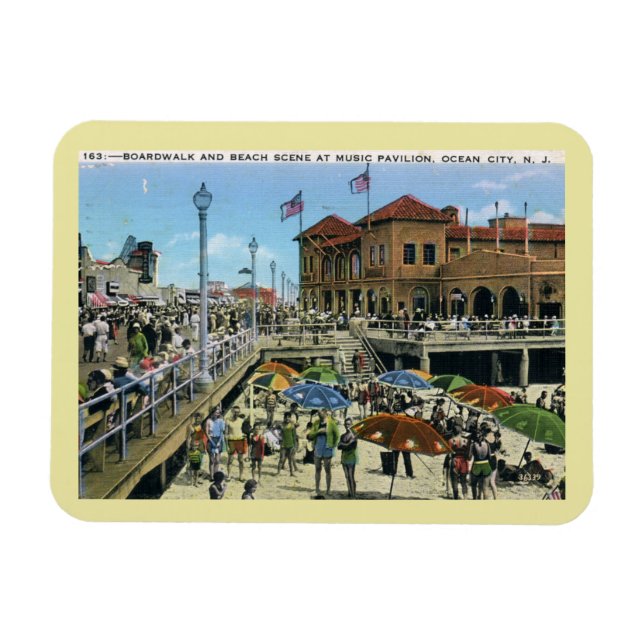 Music Pavilion, Ocean City, NJ Vintage  Magnet (Horizontal)