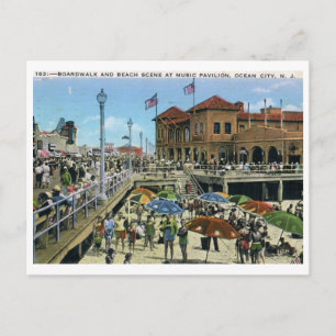 Music Pavilion, Ocean City, NJ Vintage Postcard