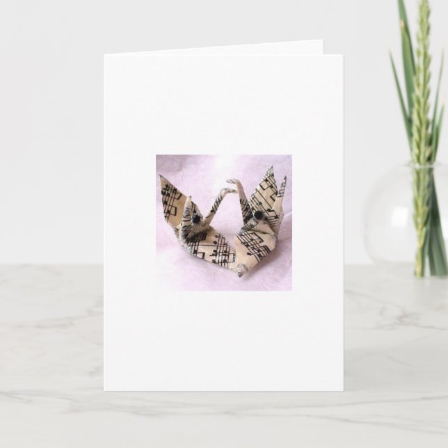 Music Peace Cranes Holiday Card (Front)