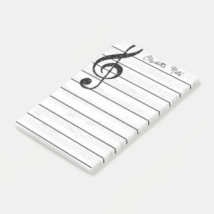 Music personalised post-it notes