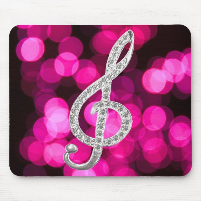 Music Piano Gclef Mouse Mat (Front)