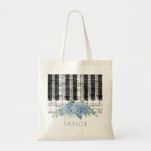 music piano Hydrangea flowers name Tote Bag