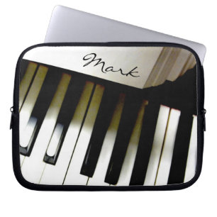 Music Piano Keyboard Personalised Laptop Sleeve