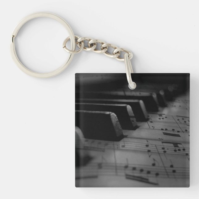  Music Piano Keys Key Ring (Front)