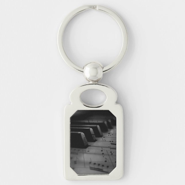  Music Piano Keys Tote Bag Key Ring (Front)