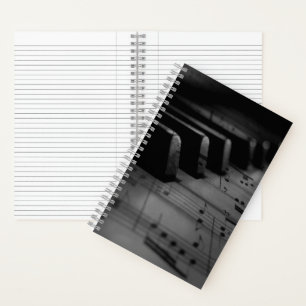  Music Piano Keys Tote Bag Notebook