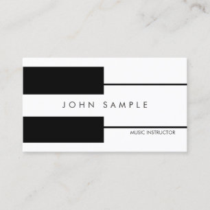Music Piano Lessons Professional Instructor Business Card