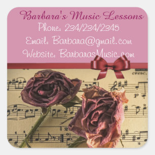 Music Piano Lessons Promotional Stickers