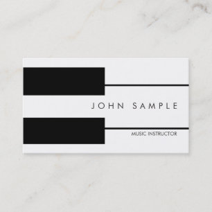 Music Piano Lessons Teacher Business Card