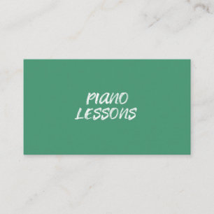 Music Piano Lessons Teacher Instructor Chalkboard Business Card