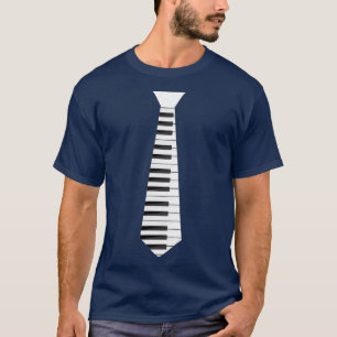 Music Piano Necktie Costume Cool Instrument Gift T-Shirt
